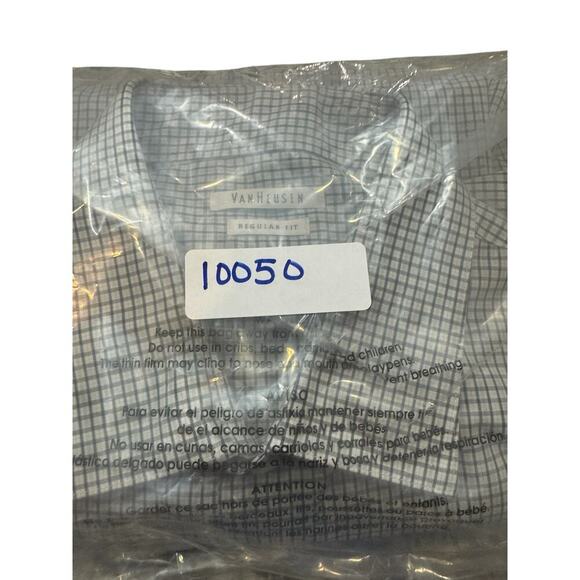Van Heusen Checked Multicolor Shirt Size 18 34/35 Wrinkle Free Regular Fit NWT - Picture 15 of 15